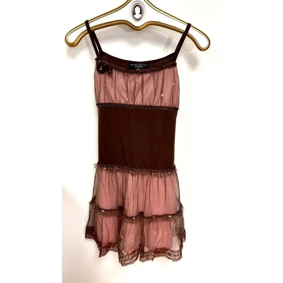 Biscotti kids Plum Bworn Ruffled Lace Casual Mini Dress Size 16 - Picture 1 of 11